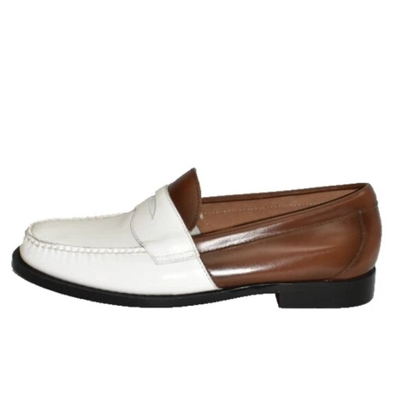 New! G.H. Bass Logan Leather Penny Loafer Brown White Size 7 D DD518 9 Women main image 5